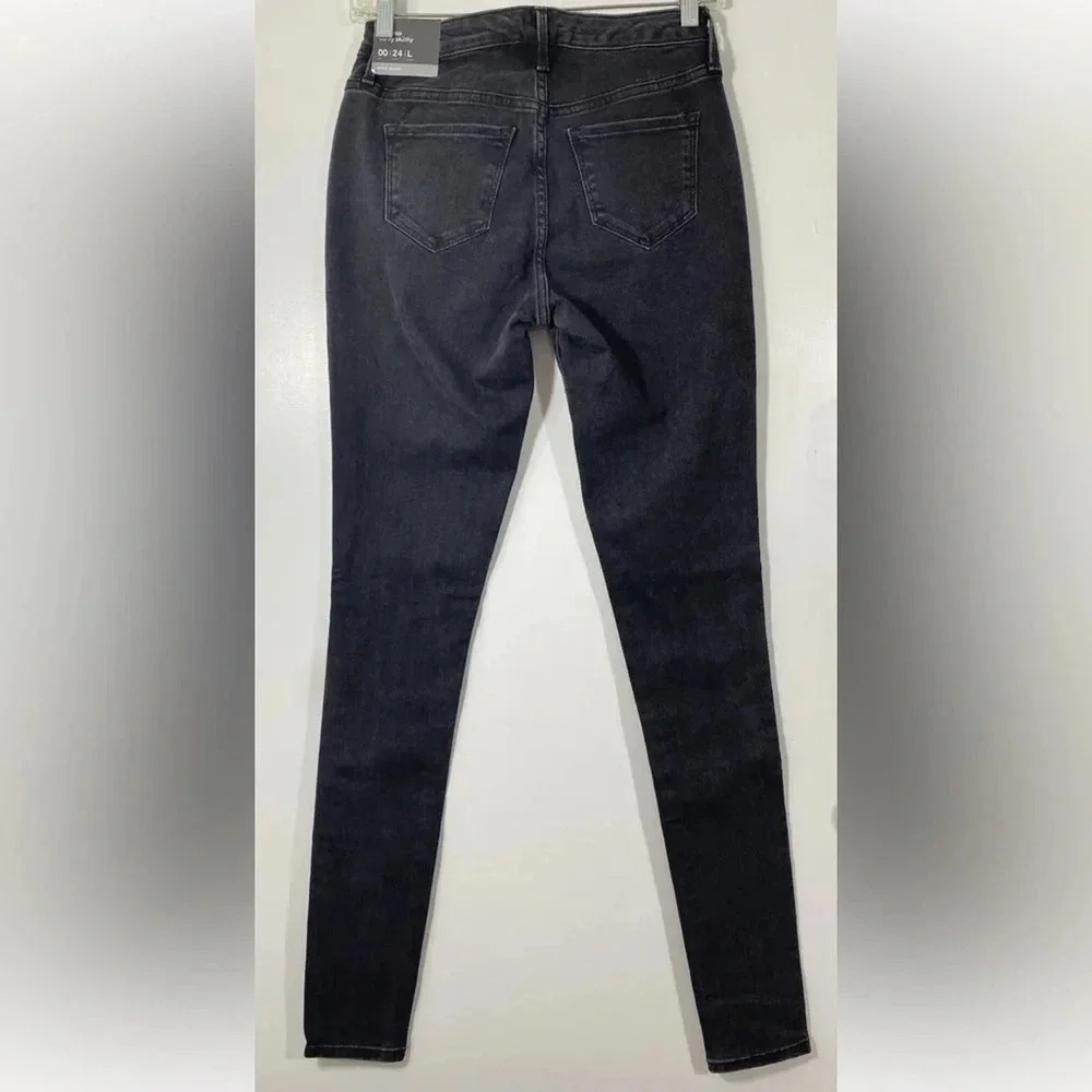 NWOT Mossimo Curvy Skinny Power Stretch Women Black Denim Jeans Size 00 … - Picture 4 of 10